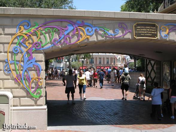 Disneyland entrance modified for The Year of a Million Dreams