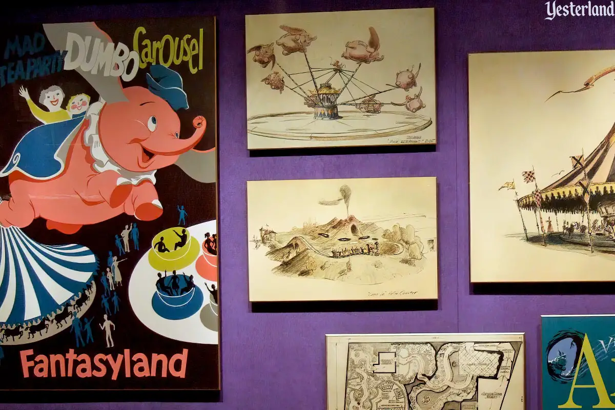 Dumbi artwork in The First 50 Magical Years exhibit at Disneyland