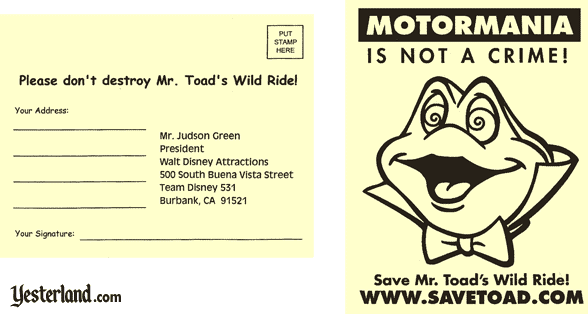 'Save Toad' postcard