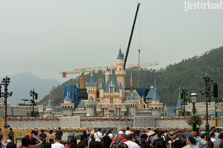 Castle transformation at Hong Kong Disneyland