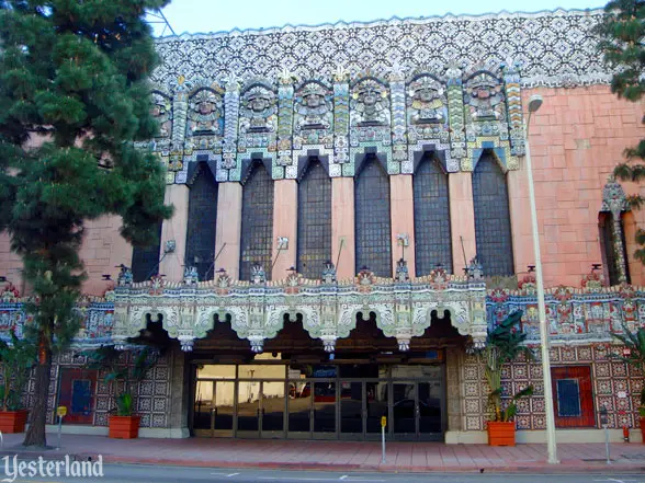 Exterior of the Mayan Theater, 1040 South Hill St., Los Angeles