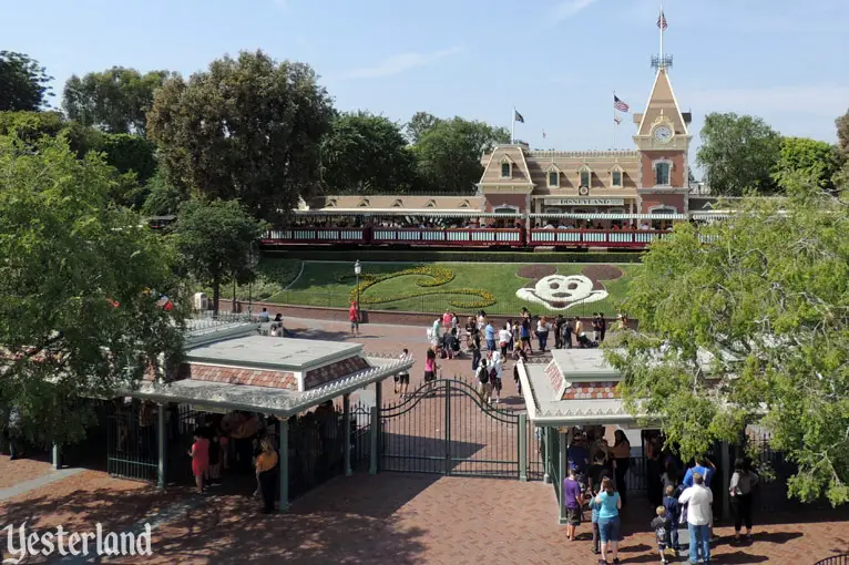 Disneyland entrance from the Monorail, 2013