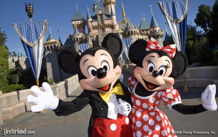 Mickey Mouse and Minnie Mouse at Disneyland, 1961