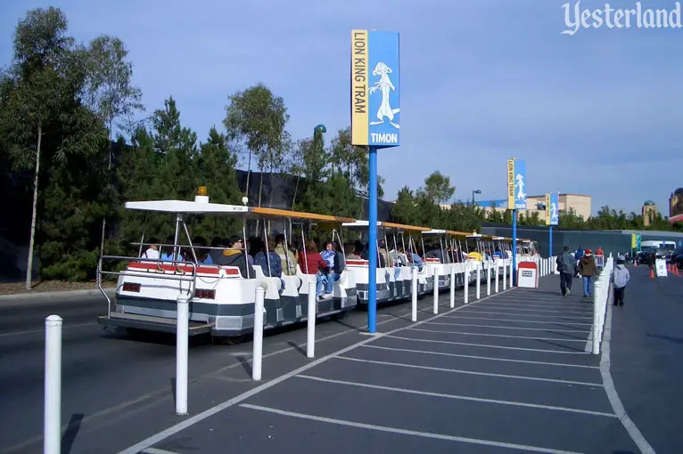 Timon Parking Lot tram at the Disneyland Resort