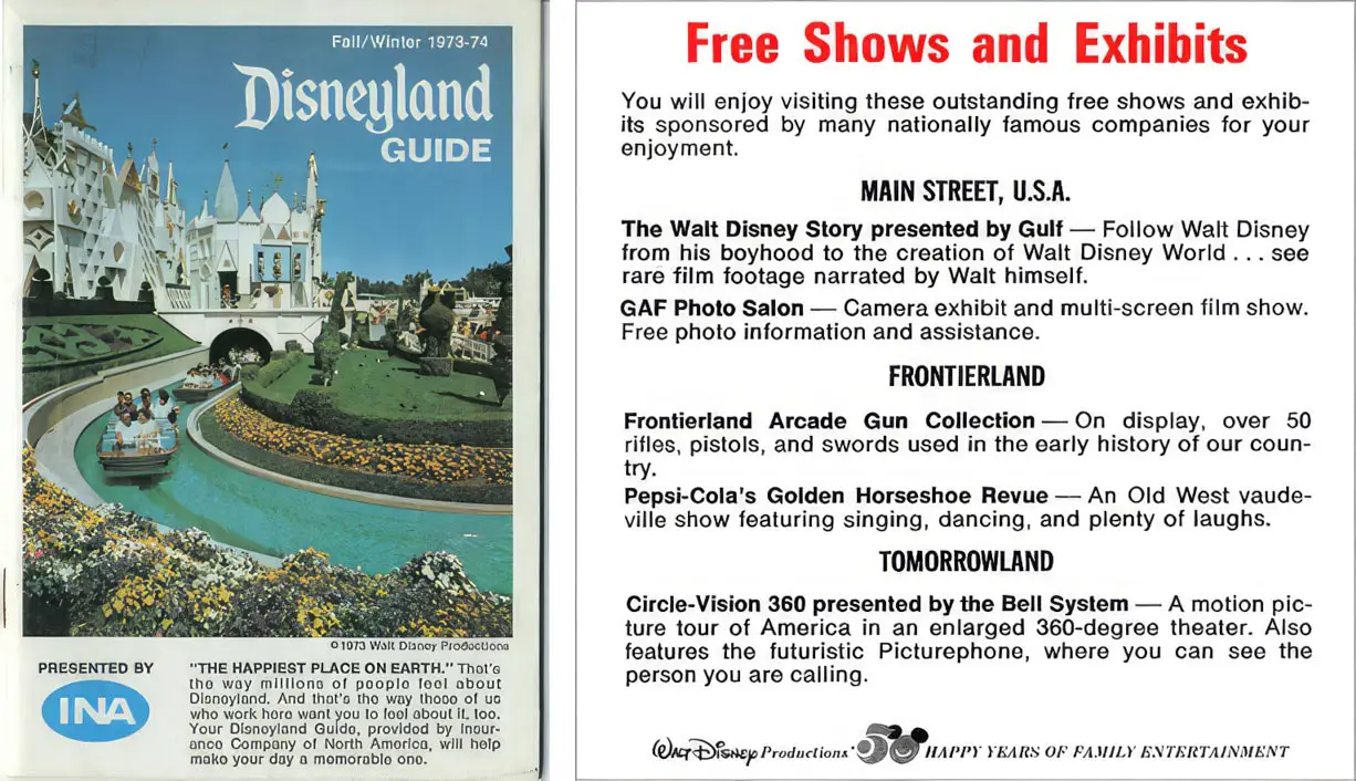 1974 Disneyland Guide Book