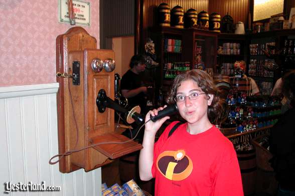 Photo of a party line telephone, Disneyland