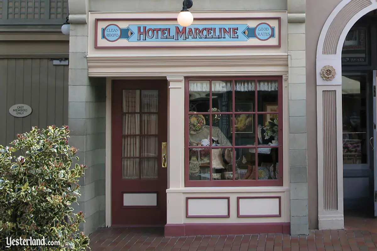 Hotel Marceline sign at Disneyland