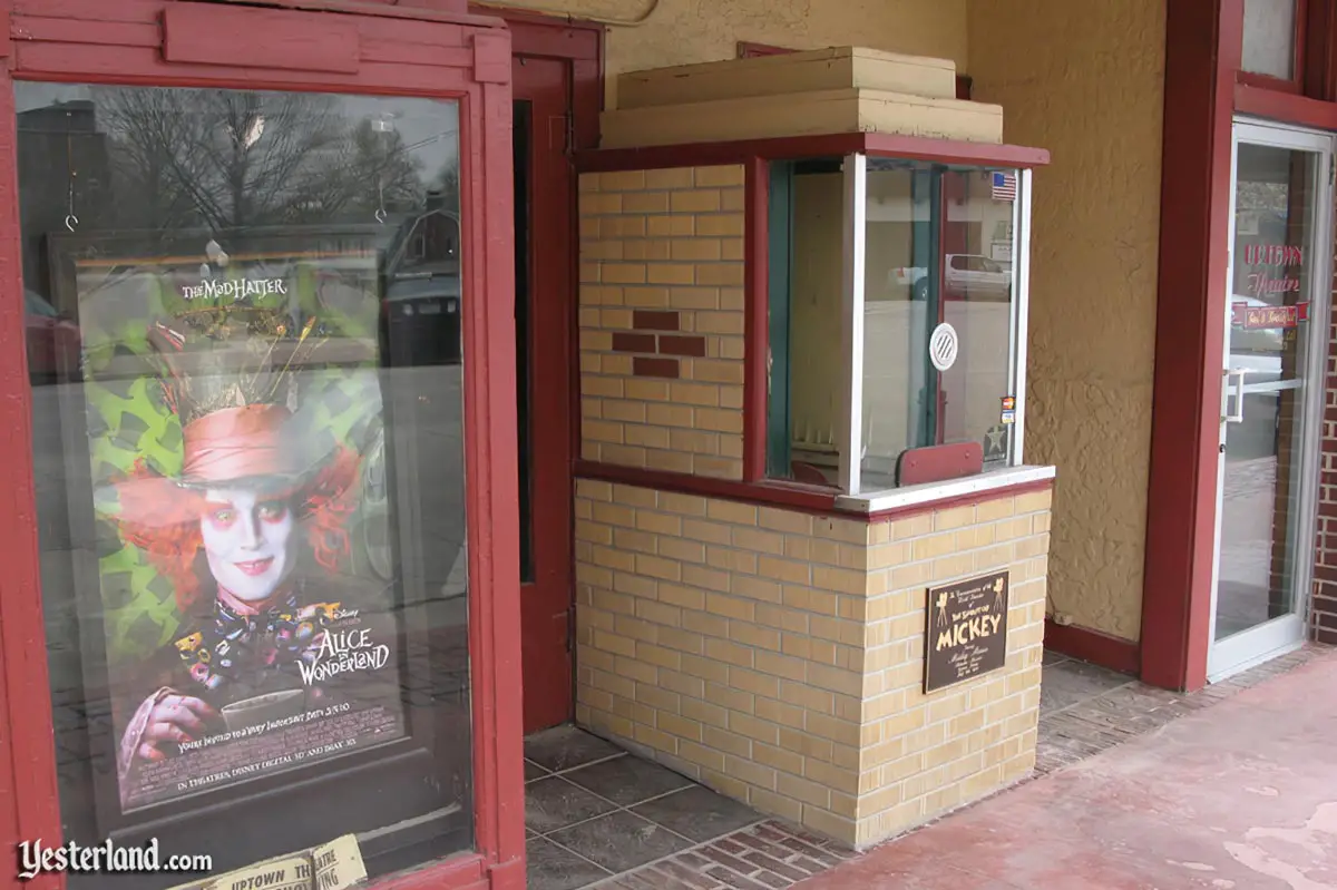 Box office of the Uptown Theatre in Marceline, Missouri