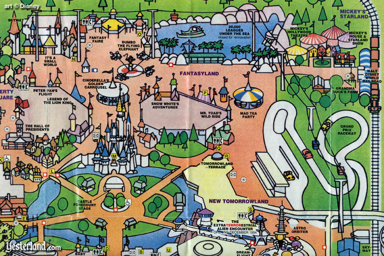 Fantasyland Disney World Map Yesterland: Skyway At Magic Kingdom Park