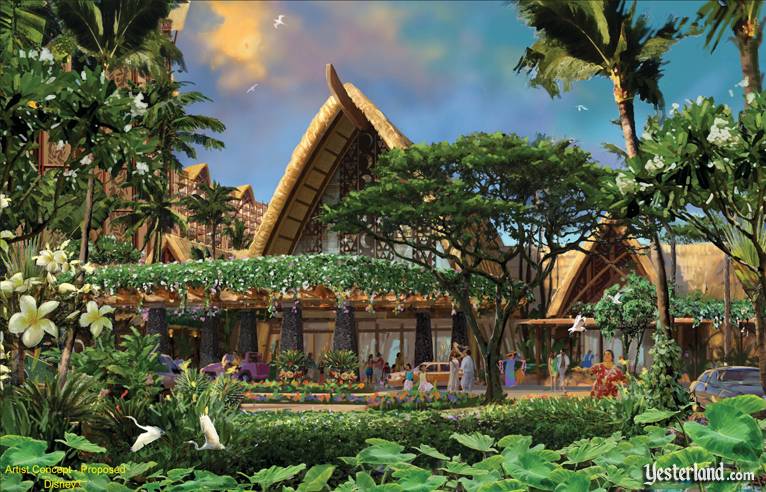 Disney Ko Olina porte-cochère rendering: © Disney