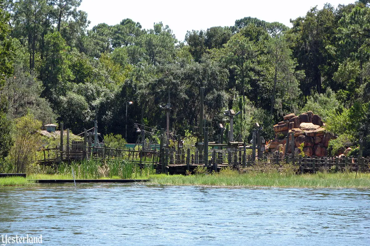 Remains of the Ol’ Swimmin’ Hole of River Country facing Bay Lake at Walt Disney World, 2011