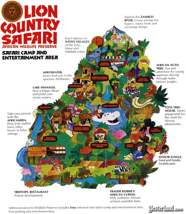 lion country safari park map