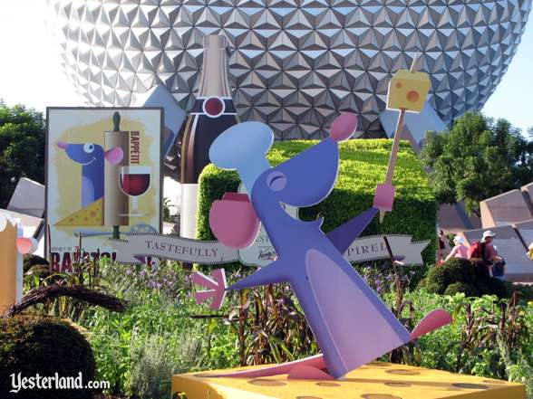 Photo Remy from Ratatouille at the Entrance to Epcot