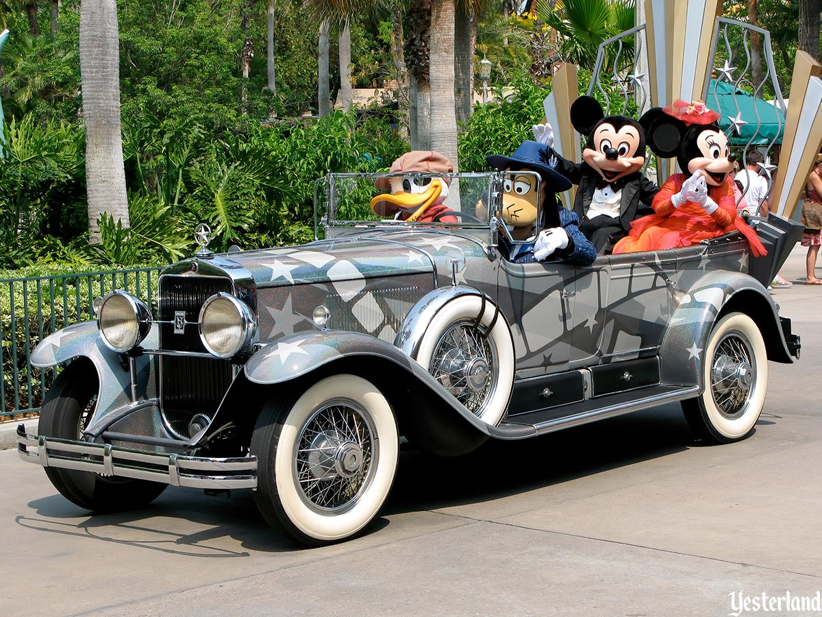 Cadillac with Donald, Goofy, Mickey, and Minnie
