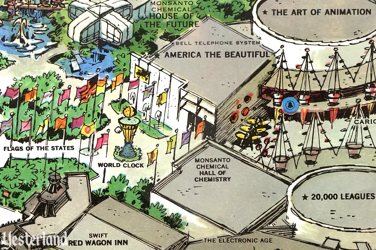 Excerpt from 1964 Disneyland map - copyright 1964 Disney