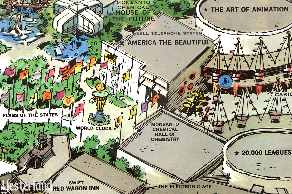 Excerpt from 1964 Disneyland map - copyright 1964 Disney