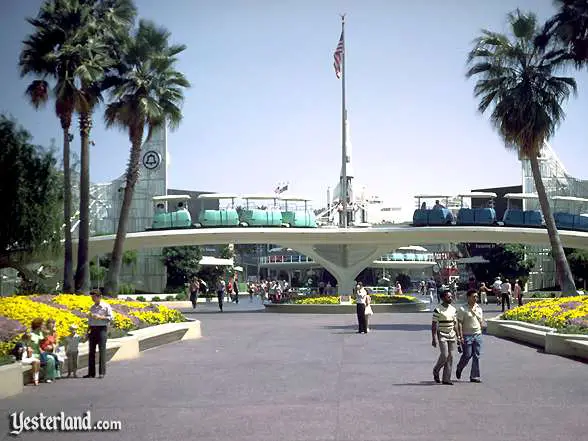 Photo of entrance to Tomorrowland circa 1976