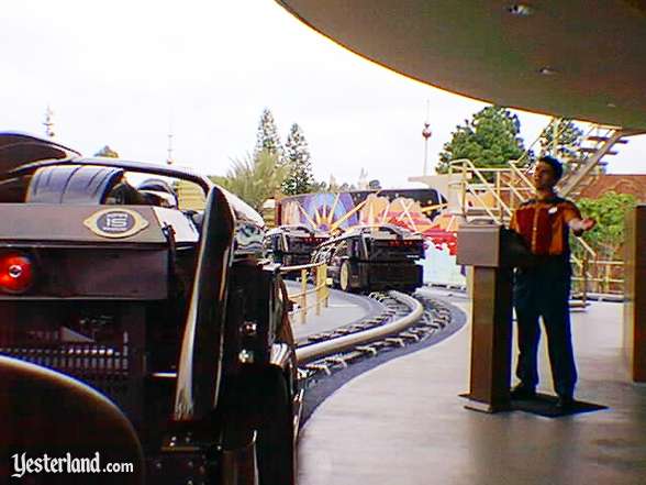 Photo of Rocket Rods riders preparing to blast off
from the loading area