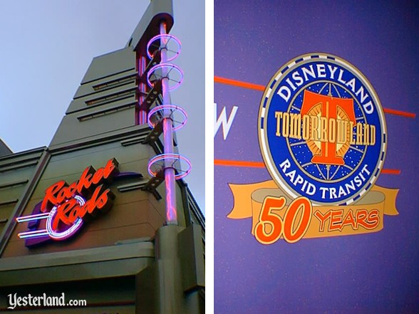 Photo of Rocket Rods sign at night