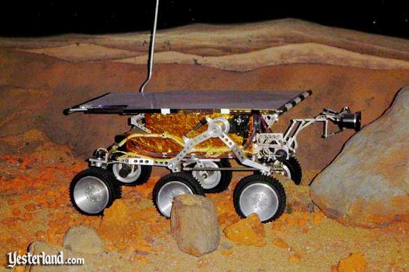 Photo of a model of the rover Sojourner (close-up)