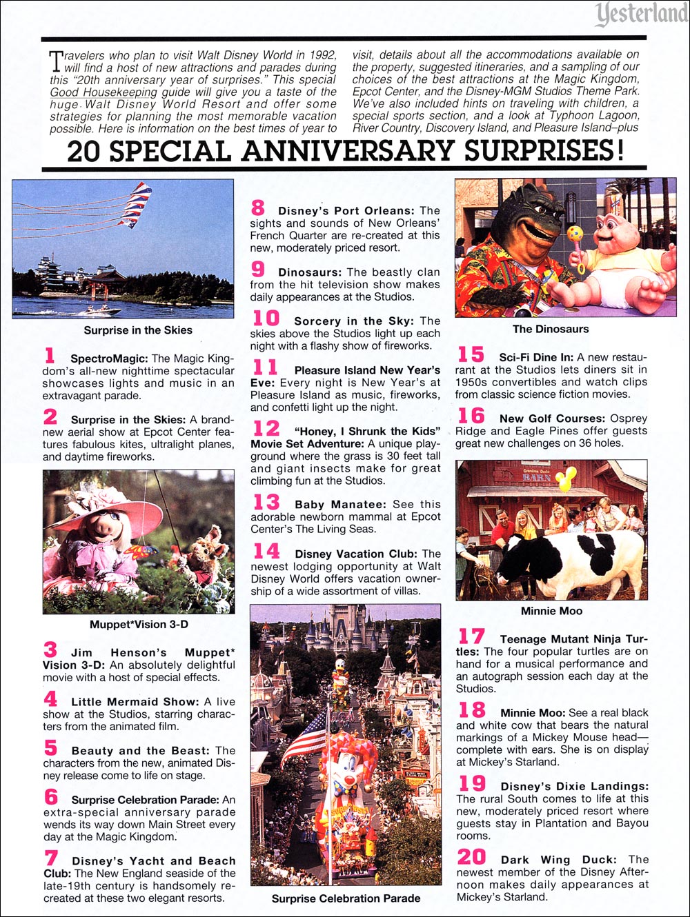 20 Special Anniverary Surprises at Walt Disney World (1992)