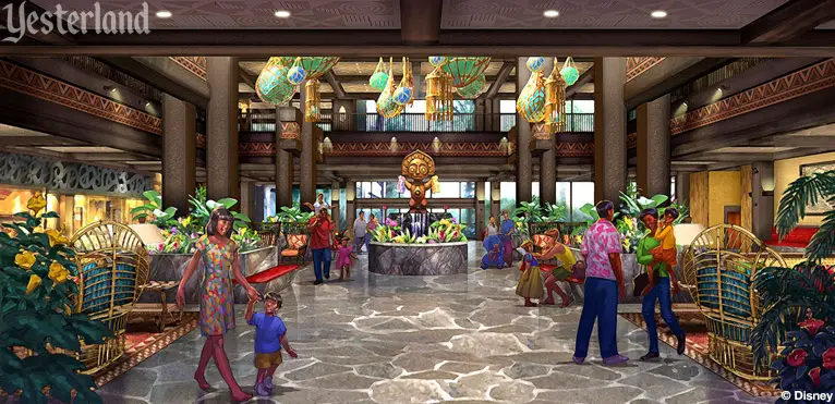 Rendering of Disney's Polynensian Resort lobby (Disney)