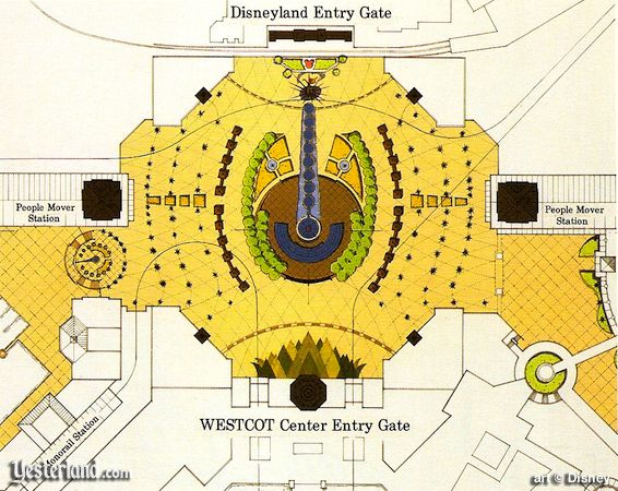 Disneyland Plaza, entrance to WESTCOT Center and Disneyland